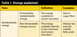 Table 1. Energy explained.