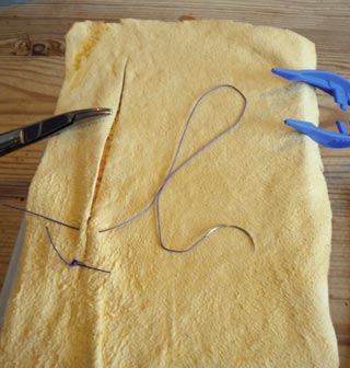 DIY suture pad.