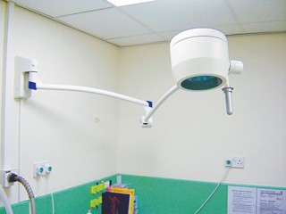 Figure 3. A wall-mounted light is ideal to improve visualisation and increase floor space.