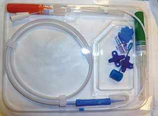 Figure 9. A small-bore, wire-guided chest drain.