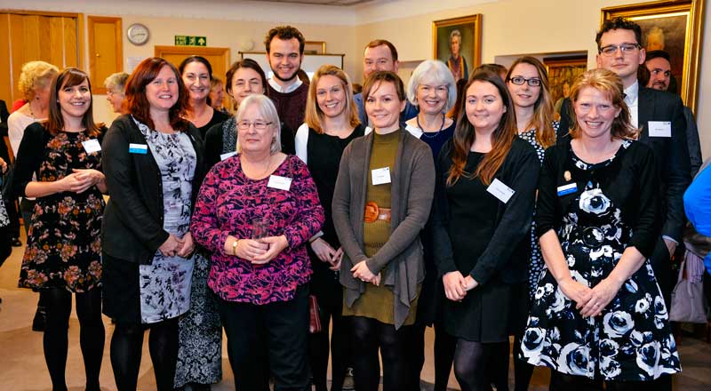 Staff and guests at the reception at the RCVS offices in Westminster on Tuesday 1 December.