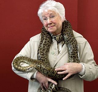 Gran with boa