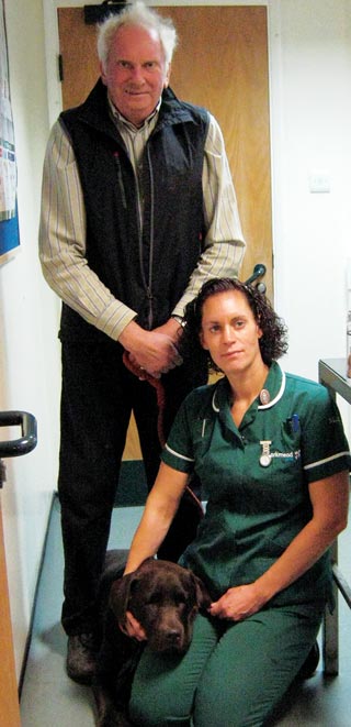 Figure 3. Rolo attending Kate’s nurse clinic for the first time.