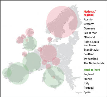 Figure 2. European programmes to control BVD (From www.bvdzero.com).
