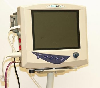 Figure 1b. The vital signs monitor, another item difficult to clean.