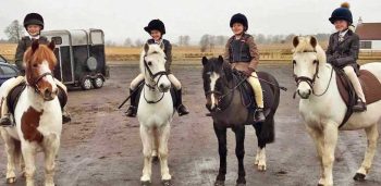 Members of the Fife Pony Club at a showjumping event at Howe Country Centre in Scotland.