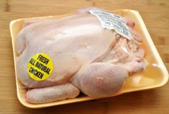 Figure 2. Many commercial chickens are sold contaminated with Campylobacter as it is presumed they will be cooked for human consumption. Image: Bill / Adobe Stock