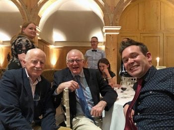 Paddy Dixon, Graham Duncanson and John Mark O’Leary at the congress dinner at the Jockey Club Rooms.