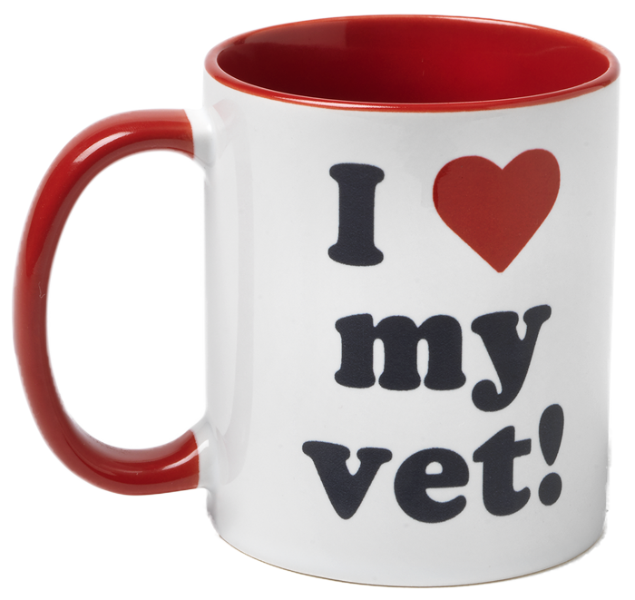 I love my vet! mug isolated.