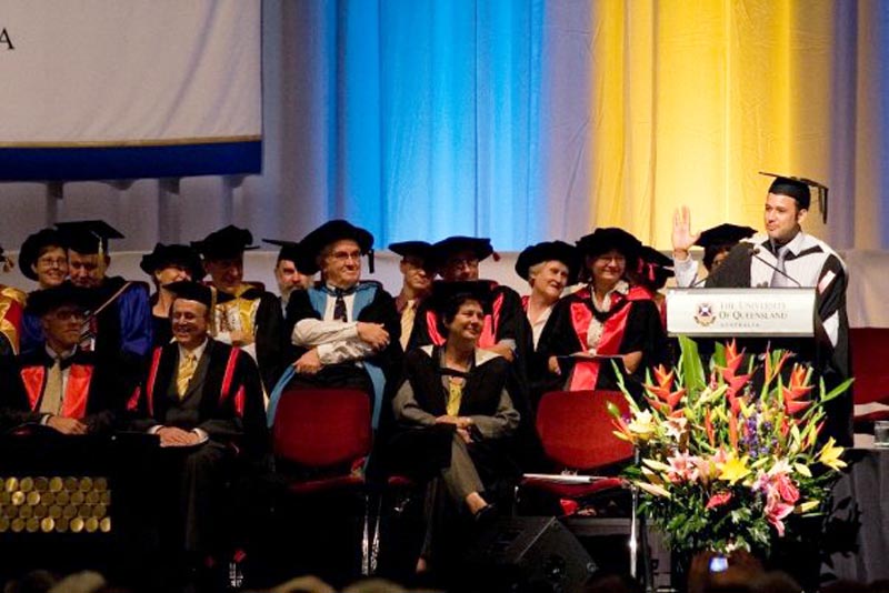 Gerardo Poli during his graduation.