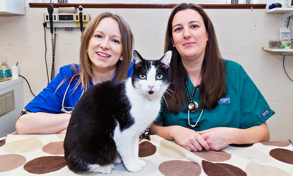 Vet Sara Creech (left) and RVN Claire Shepherd set off for Skiathos on 18 April.