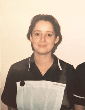 Wendy as a newly qualified VN.