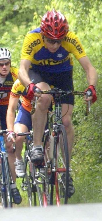 Julian racing in a national championship event in Denbigh, north-east Wales.