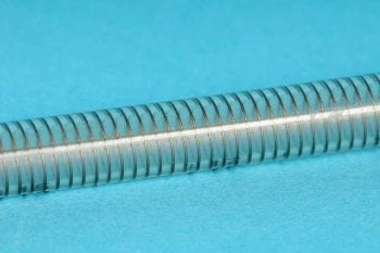 Figure 4. Armoured tubes have a spiral of wire running through the wall of the tube.