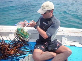 Figure 3b. Sifting through the net. Image: OIive Ridley Project.