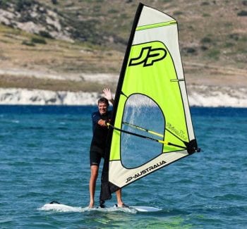 Delegates took to the water and enjoyed various watersports, including windsurfing.