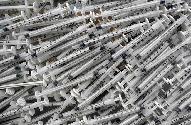 Jordan suggests the profession could aim to reduce its usage of syringes.