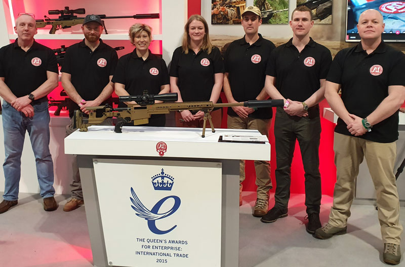 Rebecca Madge (centre) is one of a select band of precision shooters to be sponsored by Accuracy International.
