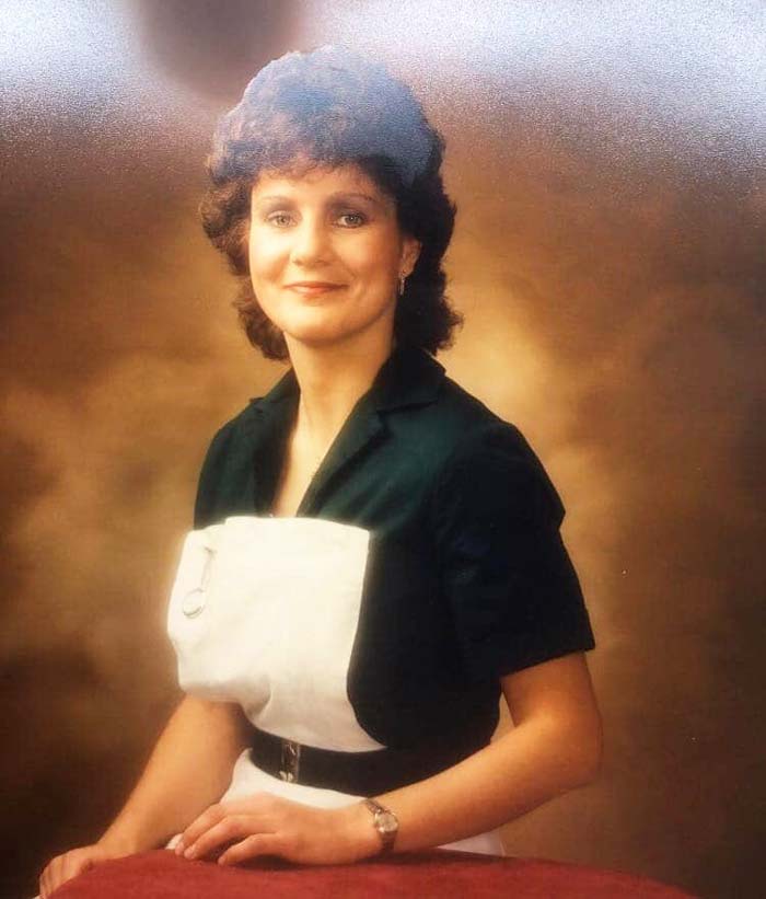 Gail as a newly qualified VN in 1979.