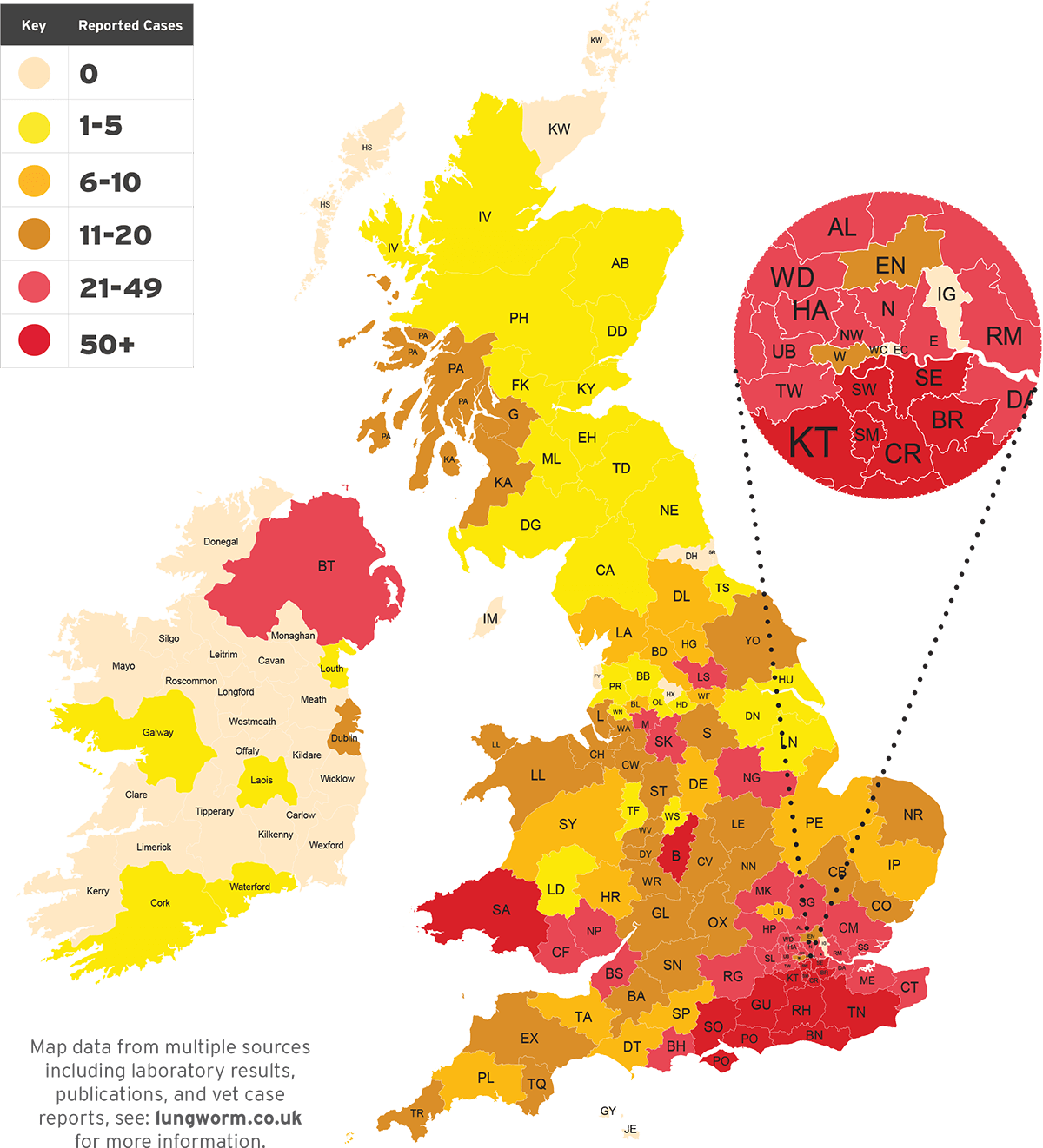 Lungworm map