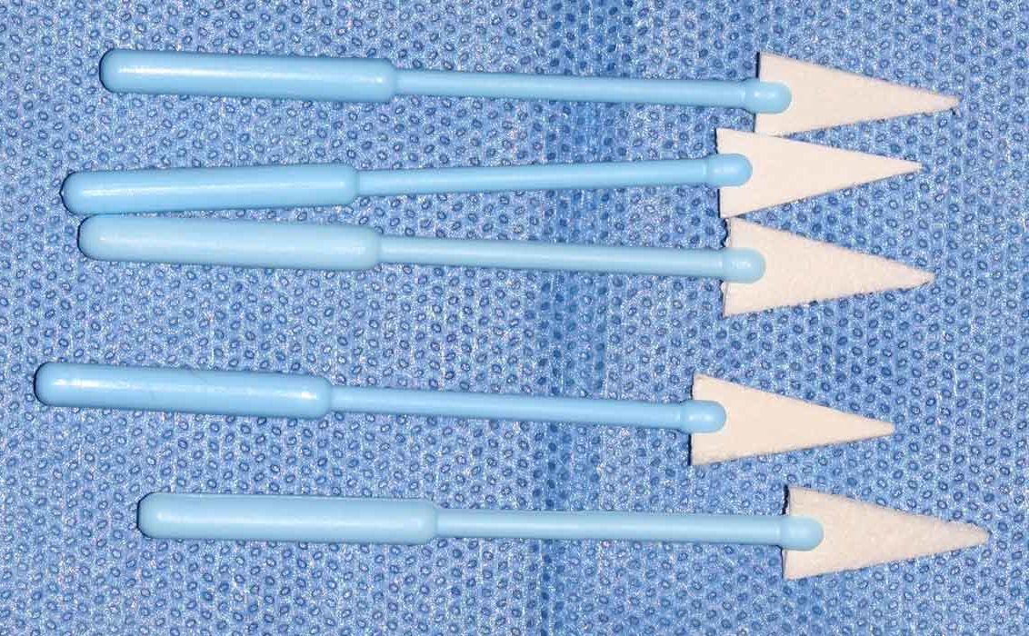 Figure 3. Sterile cellulose spears.