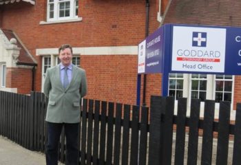 Philip Goddard pictured in 2016 outside Goddard Veterinary Group’s head office in Woodford Green, Essex.