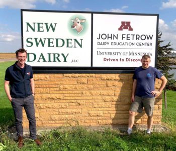 The author visited the John Fetrow Dairy Education Center at New Sweden Dairy, University of Minnesota, during his time in the US.