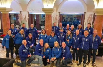 The whole group proudly wearing our conference BOVA jackets.