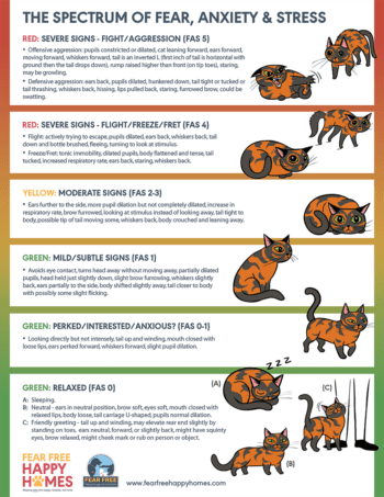 Figure 2. Feline fear anxiety and stress scale (Fear Free Happy Homes, 2021).