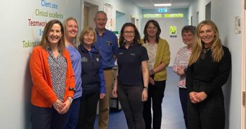 Pictured (from left) are Anne Lawson, Karen McDonald, Diane Armstrong, David Black, Laura Binnie, Sally Stockton, Bridget Taylor and Alice Duvernois.