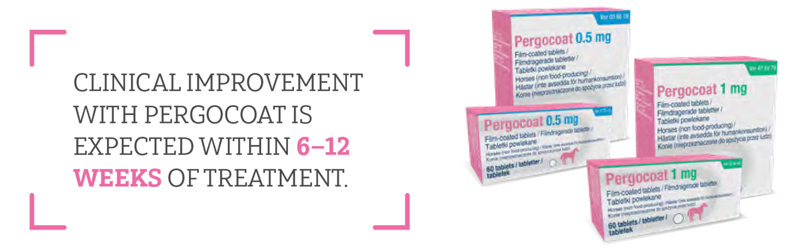 Clinical improvement with Pergocoat is expected within 6-12 weeks of treatment