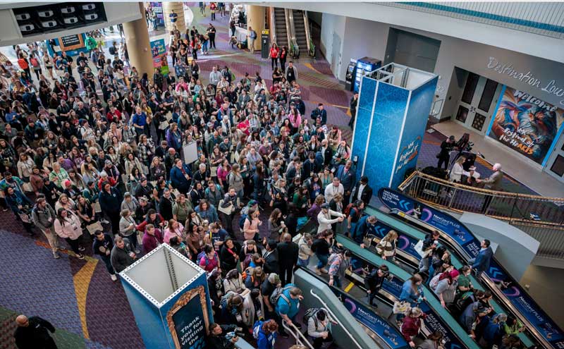 Crowds heading into VMX, the veterinary world's biggest event at Orange County Convention Center. 