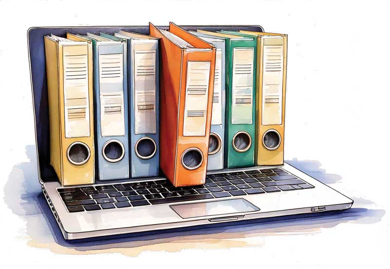 files laptop Image: © Adobe Firefly AI